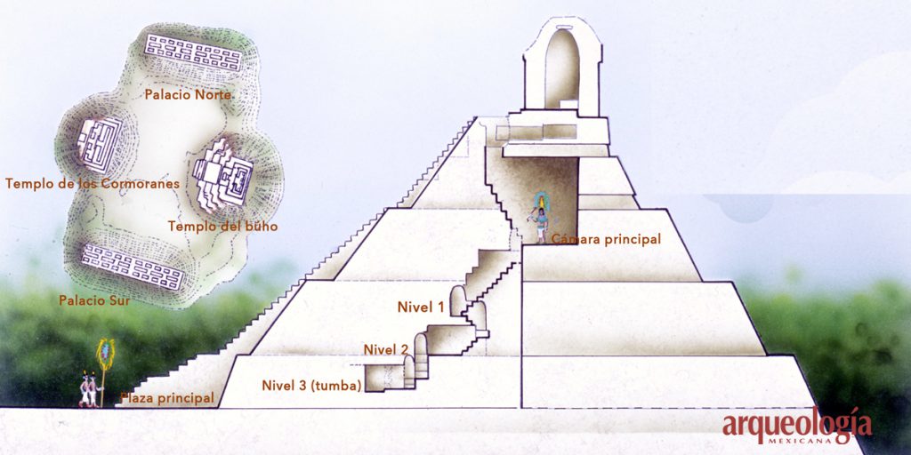 La tumba del Templo del Búho, en Dzibanché.
